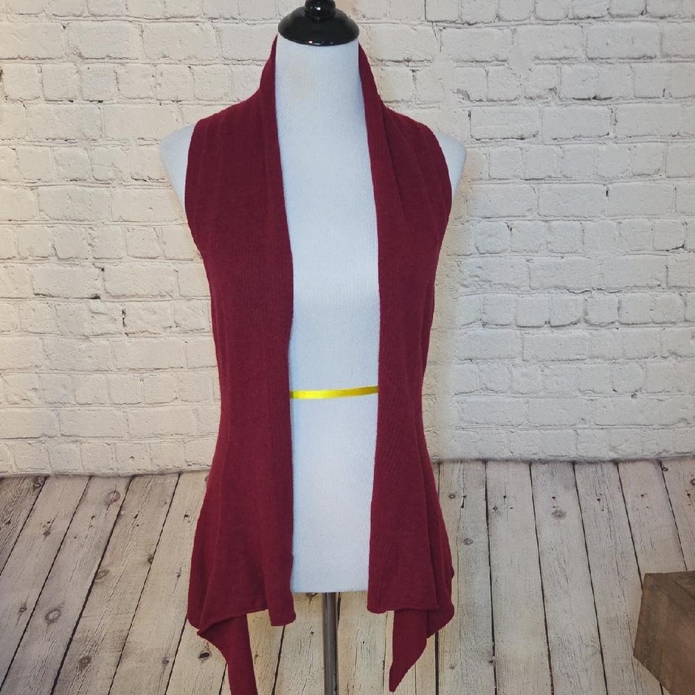 Banana Republic Deep Red Open Front Cardigan